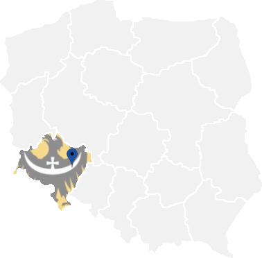 Mapa da região da Baixa Silésia