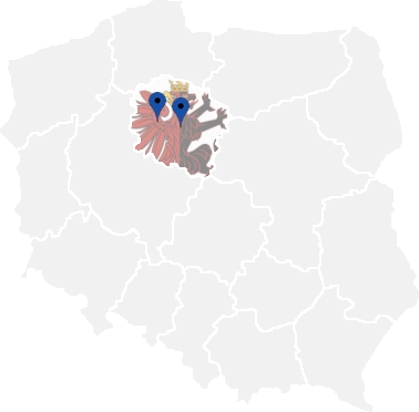 Mapa da região da Cujávia-Pomerânia