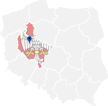 Mapa da região da Grande Polônia