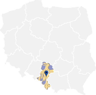 Mapa da região da Silésia