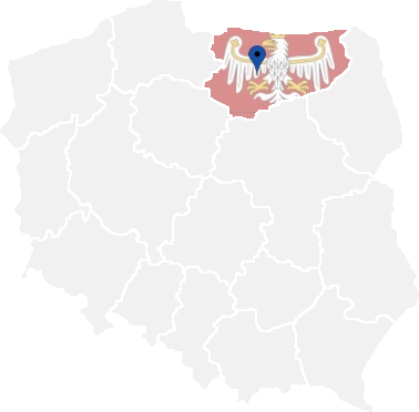 Mapa da região da Vármia-Masúria