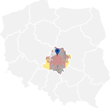 Mapa da região de Łódź